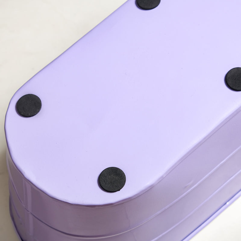 Trough Lined Lavender Oval Plant Holder Set Of 2