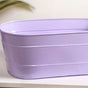 Trough Lined Lavender Oval Plant Holder Set Of 2