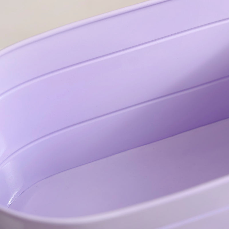 Trough Lined Lavender Oval Plant Holder Set Of 2