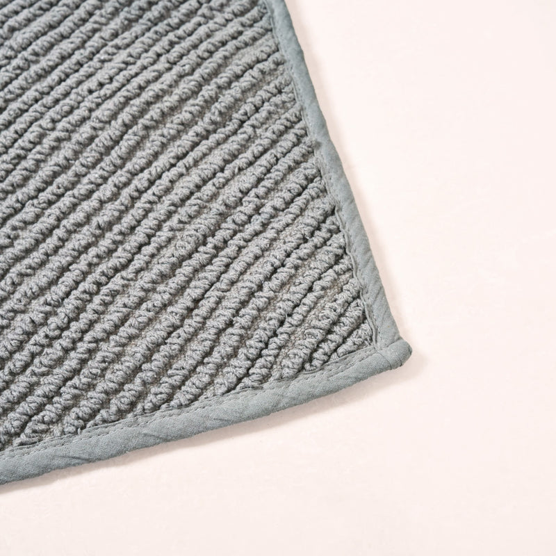 Tufted Anti Slip Cotton Reversible Muted Tones Floor Mat Duo 60x40cm