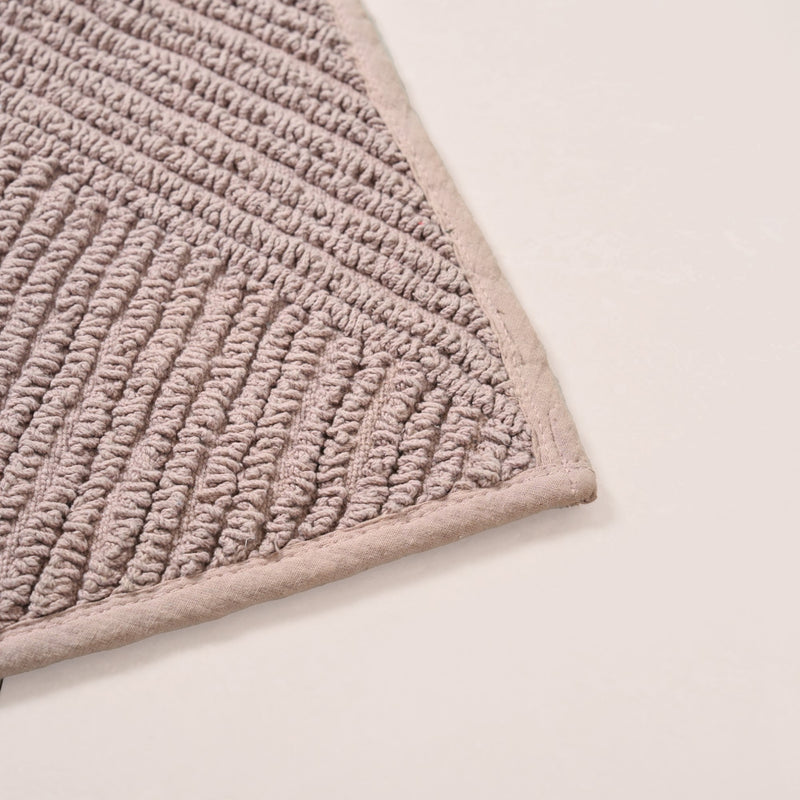 Tufted Anti Slip Cotton Reversible Muted Tones Floor Mat Duo 60x40cm