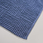 Tufted Anti Slip Pure Cotton Reversible Floor Mat Navy Blue 84x50cm
