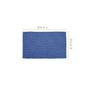 Tufted Anti Slip Pure Cotton Reversible Floor Mat Navy Blue 84x50cm