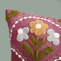 Tufted Blossoms Art Deco Purple Cushion Cover