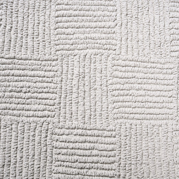Tufted Cotton Reversible Floor Mat Light Grey 84x50cm