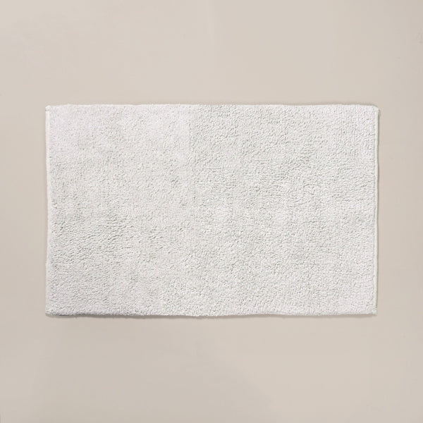 Tufted Cotton Reversible Floor Mat Light Grey 84x50cm