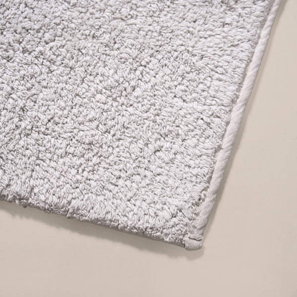 Tufted Cotton Reversible Floor Mat Light Grey 84x50cm