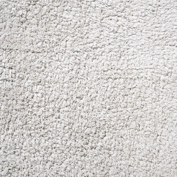 Tufted Cotton Reversible Floor Mat Light Grey 84x50cm