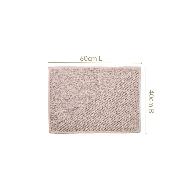 Tufted Anti Slip Cotton Reversible Muted Tones Floor Mat Duo 60x40cm