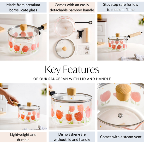 Tulip Saucepan With Lid 1800ml