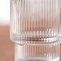 Set Of 6 Stackable Drinking Glasses Ribbed