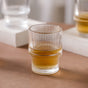 Set Of 6 Stackable Drinking Glasses Ribbed