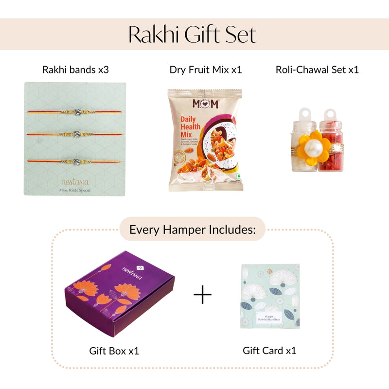 Turtle Ties Trio Rakhi Hamper
