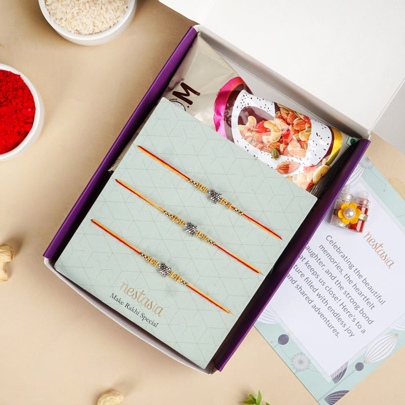 Turtle Ties Trio Rakhi Hamper