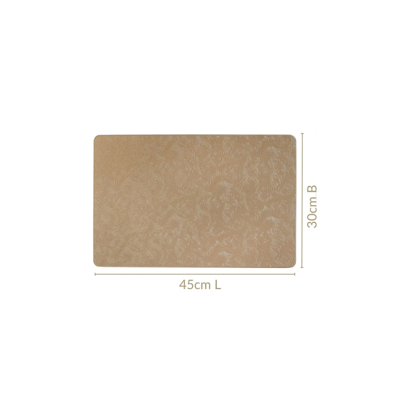 Tuscany Brown Embossed Table Mat Set Of 6
