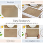Tuscany Brown Embossed Table Mat Set Of 6