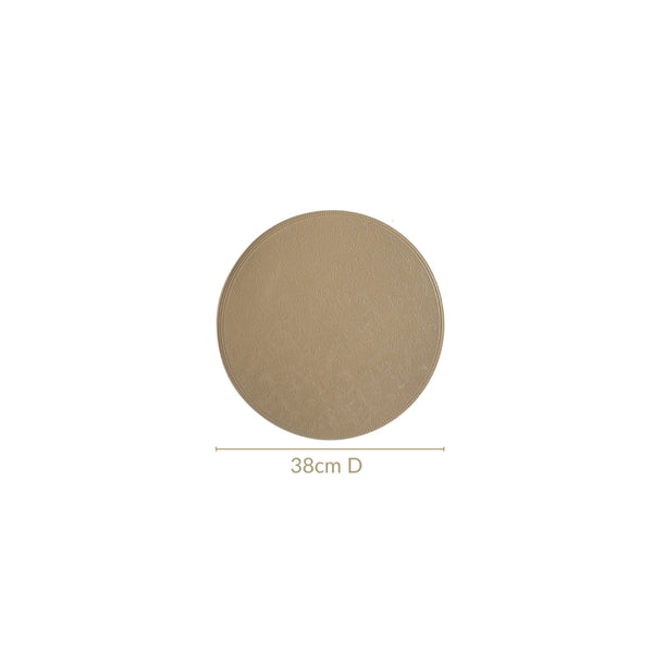 Tuscany Brown Round Table Mat Set Of 6