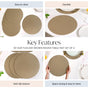 Tuscany Brown Round Table Mat Set Of 6