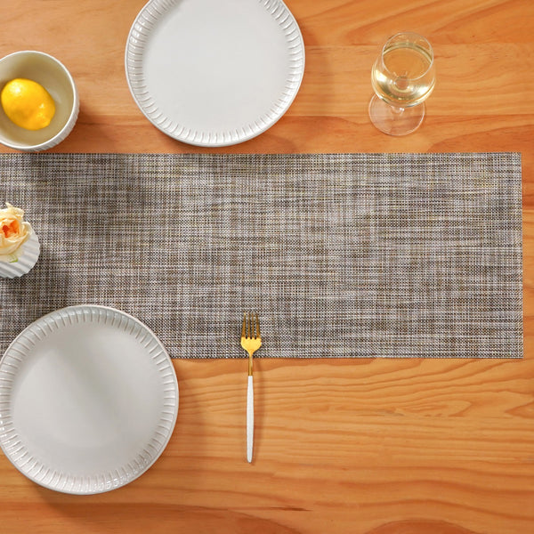 Textured Reversible Washable Table Runner 180x30cm