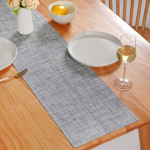 Tweed Reversible Table Runner Grey