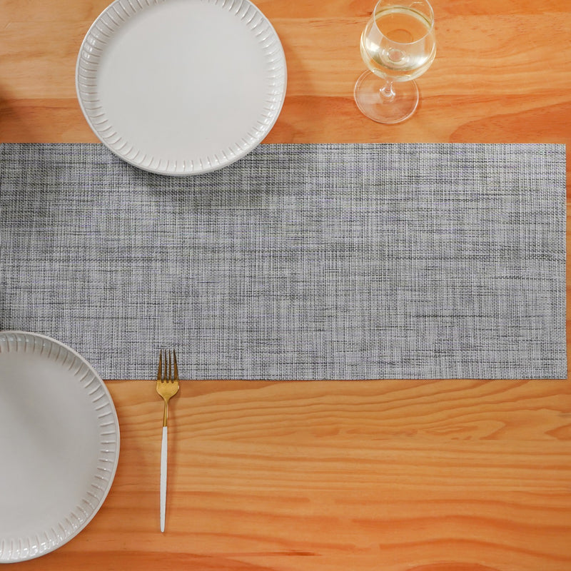 Tweed Reversible Table Runner Grey