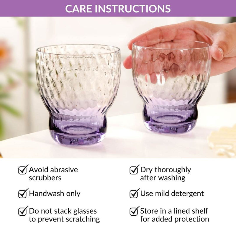 Twilight Embossed Glass Tumbler Set Of 2 360ml