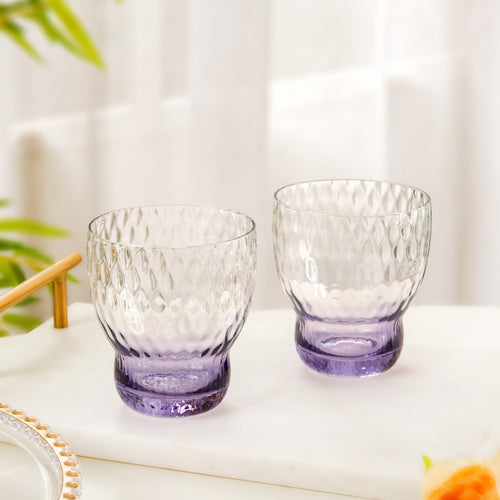 Twilight Embossed Glass Tumbler Set Of 2 360ml