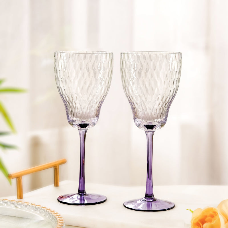 Twilight Embossed Wine Glass Set Of 2 360ml
