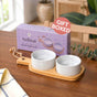 Twin Bowl Serving Platter Set Of 3