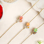 Twin Flowers Set Of 3 Rakhi Gift Box
