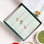 Twin Flowers Set Of 3 Rakhi Gift Box