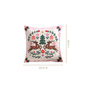 Twin Reindeers Embroidered Cotton Cushion Cover 40x40cm