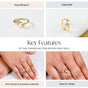 Twinkling Star Bypass Ring Gold