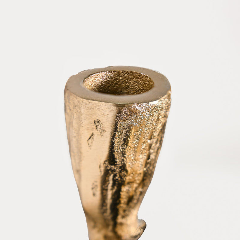 Twirl Table Candle Holder Set Of 2 Gold