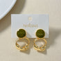 Twisted Grace Earrings Green