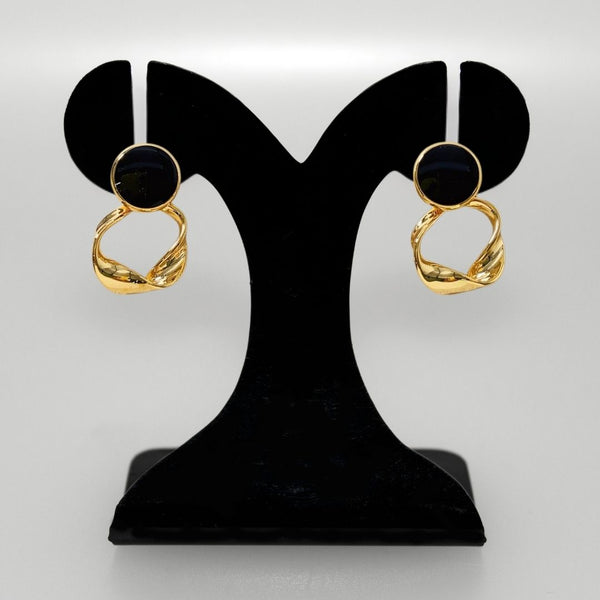 Twisted Grace Earrings Black