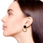 Twisted Hoop Dangling Earrings Black