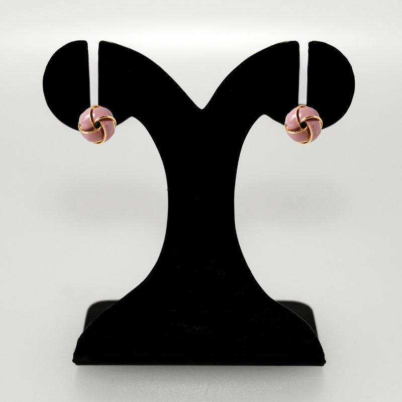 Twisted Knot Studs Mauve
