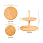 Two Tier Bamboo Cupcake Stand