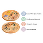 Artisanal Wood & Glass Two-in-one Game Set