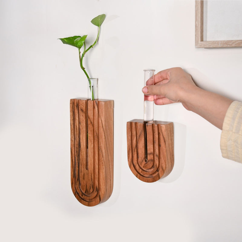 U Shaped Hydroponic Test Tube Wall Planter Set Of 2