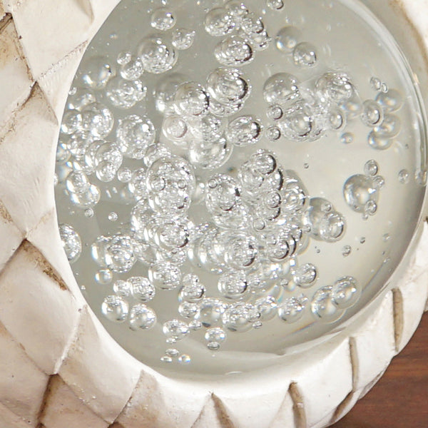 Bubble Glass Ball Owl Tabletop Accessory Medium