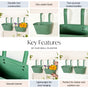 Urban Bloom Hanging Railing Planter Sage Green Set Of 2