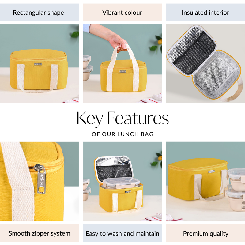 Urban Daily Insulated Yellow Lunch Bag For Work
