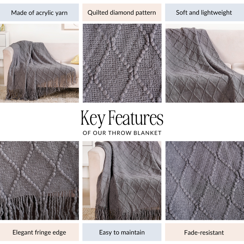 Urban Grey Couch Throw