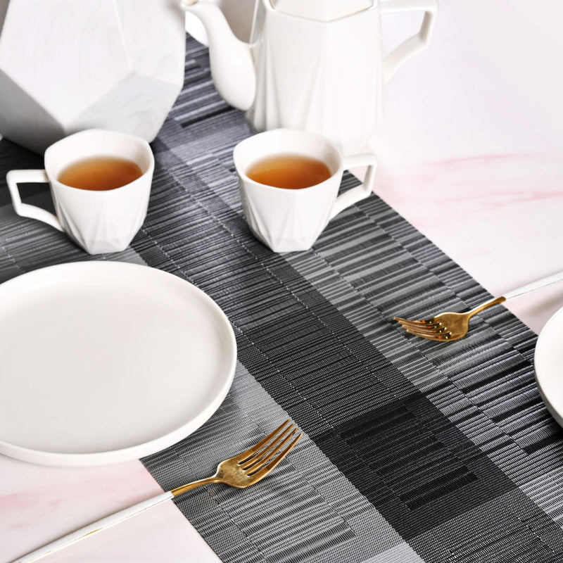 Urban Stripes Reversible Grey Table Runner 180x30cm