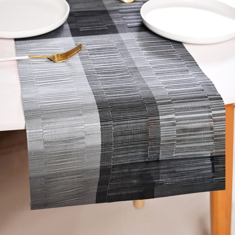 Urban Stripes Reversible Grey Table Runner 180x30cm