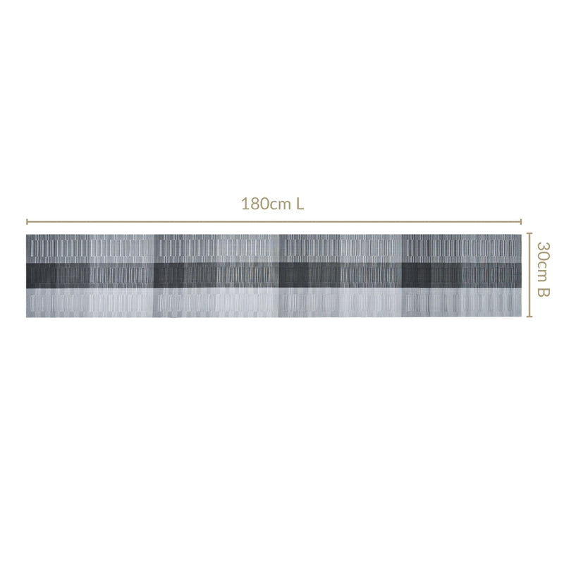 Urban Stripes Reversible Grey Table Runner 180x30cm