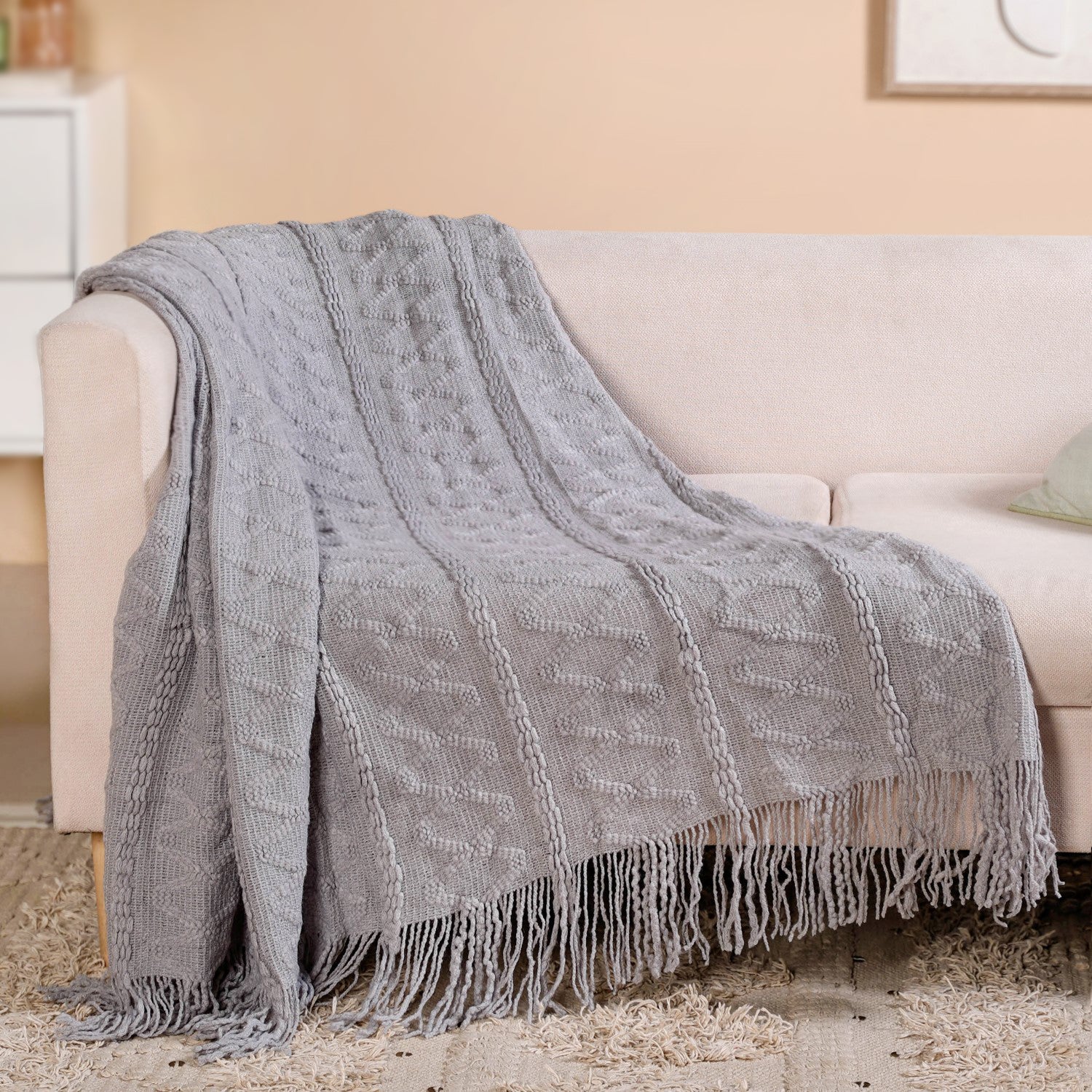 Urban Slate Grey Couch Throw