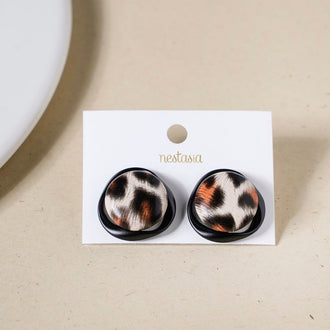 Urban Jungle Leopard Print Stud Earrings